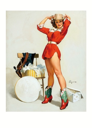 Листівка ARNOLD KOHN Brunette Pin-Up