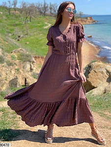 Р. 42-48 Жіноча літнє плаття максі з жатого бавовни