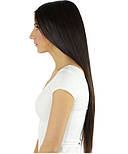 Треса з натурального волосся 60 см. Колір #02 Темно-коричневий, фото 4