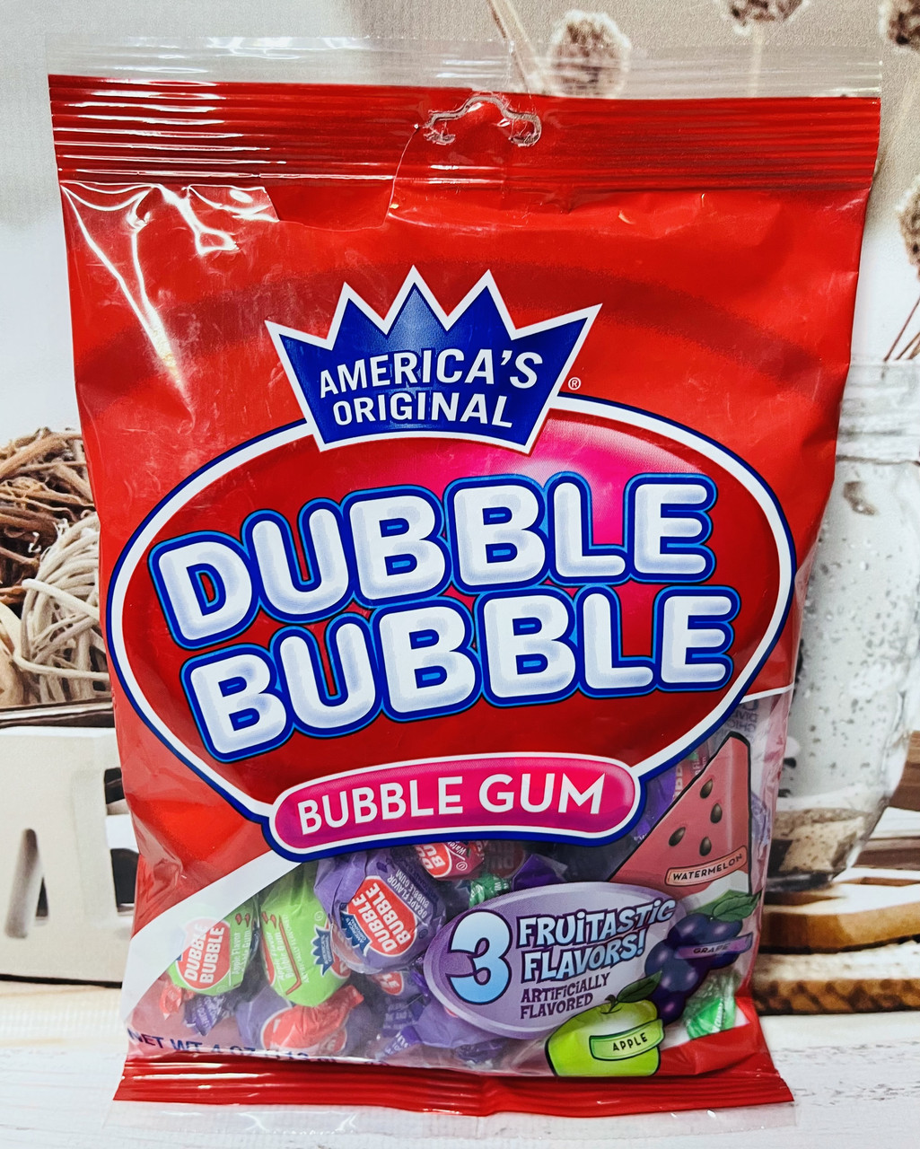 Жуйка великі бульки Dubble Bubble Фруктовий мікс