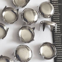 Заклепки "Круглая" 8 мм із сапами, металеві, для декору браслетів, сумок, рюкзаків. DIY, фото 3