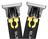 Акумуляторна машинка для стрижки волосся-тример VGR V-082 Чорна, фото 2