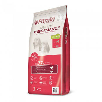 Сухий корм для активних собак середніх порід Fitmin Dog Medium Performance 3 кг