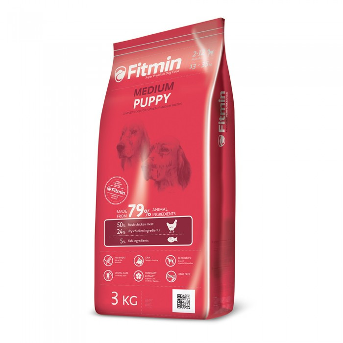 Сухий корм для цуценят середніх порід Fitmin Dog Medium Puppy 3 кг