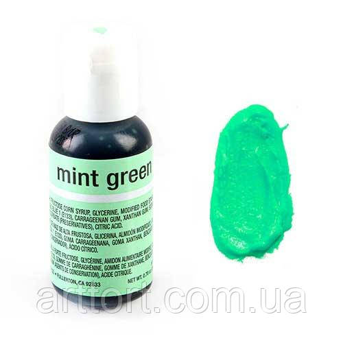 Гелевий харчовий барвник Chefmaster Mint green/ Зелена мята, 20 гр