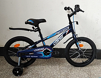 Детский двухколесный велосипед Corso R-18451 колеса 18 дюймов / стальная рама / ручной тормоз / синий