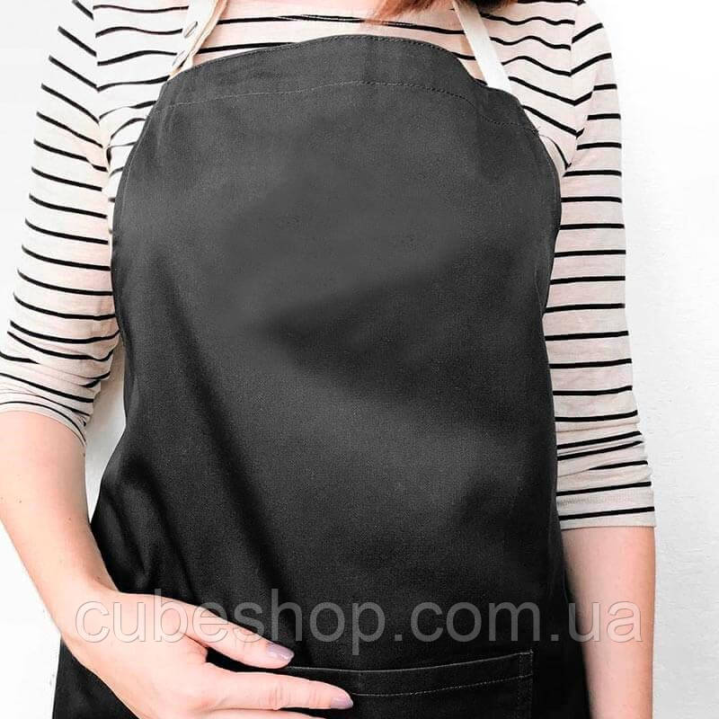 Фартух з саржі (чорний)
