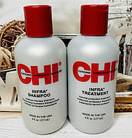 Шампунь і кондиціонер для відновлення волосся CHI infra по 177 мл