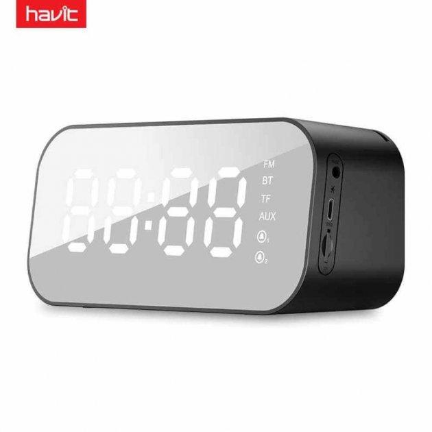 Портативна бездротова акустика HAVIT HV-M3 годинник, будильник, Bluetooth, MicroSD, AUX, FM, фото 1
