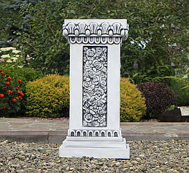 Садова скульптура Колонна квадратна велика 76х38х38 см Сірий