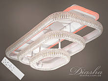 Стельова LED-люстра з діммером і підсвічуванням, 105W MX66004/3CF LED 3color dimmer MX66004/3WH LED 3color dimmer