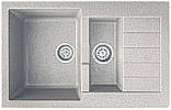 Гранітна мийка дві чаші Valetti EcoLine модель №29 сіра 7850, фото 4