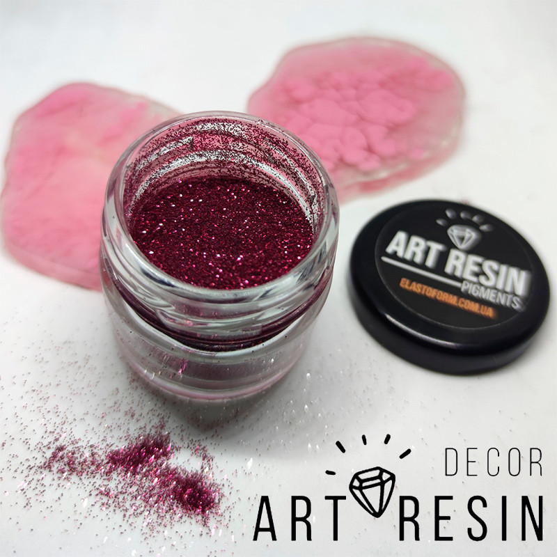 Гліттер декоративні блискітки "темний Бордо" Art Resin pigments. 25 мл