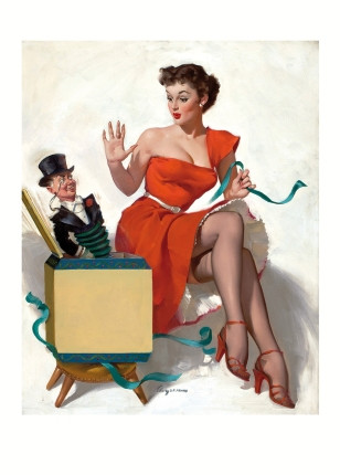 Лист GIL ELVGREN Surprised, 1952