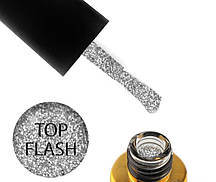 Топ для гель-лака без липкого шару F.O.X Top Flash світлячий, 6 мл