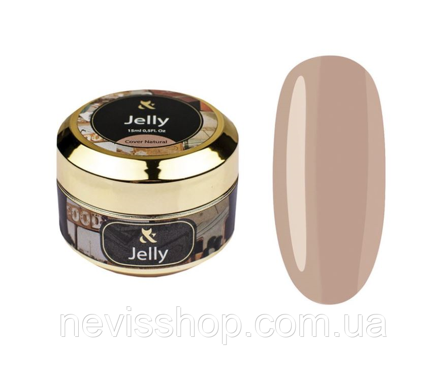 Гель-желе F.O.X будівельний Jele Cover Natural, бежево-телесний, 15 мл