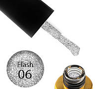 Гель-лак F. O. X Flash 006 сріблястий, світловідбиваючий, 6 мл