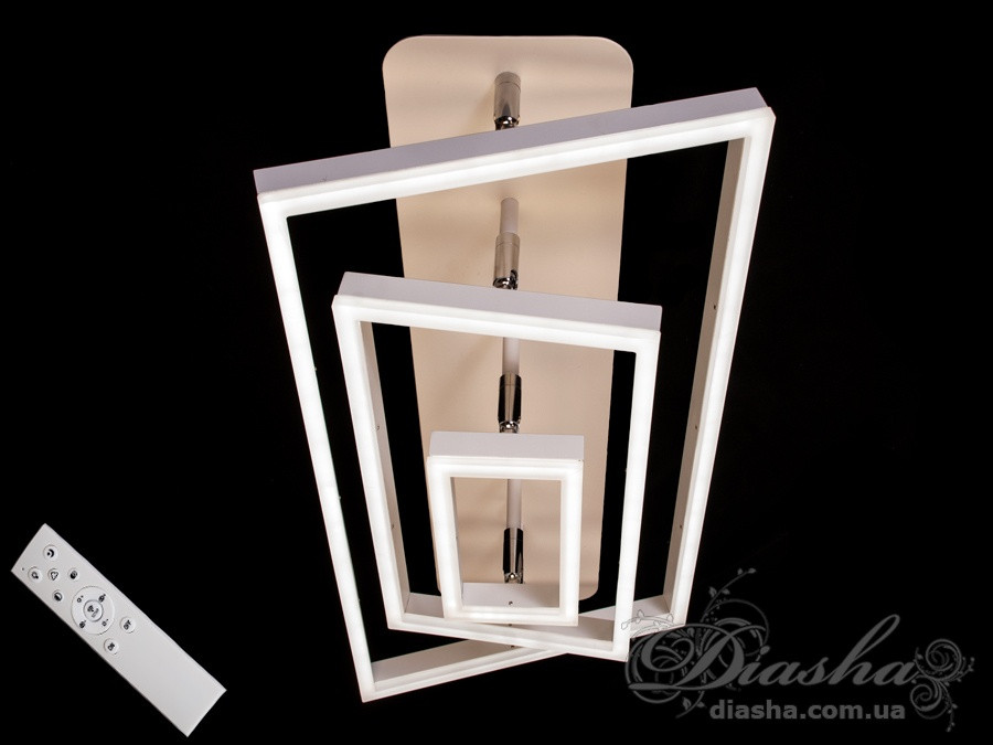 Стельова LED-люстра з діммером і підсвічуванням, 125W 11001/3BK dimmer