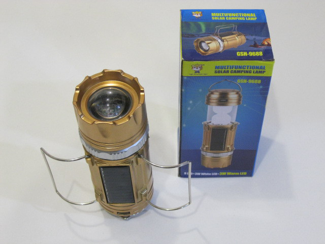 Светодиодный фонарь лампа для кемпинга с солнечной панелью 9688 - фото 5 - id-p1412642690
