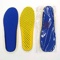Стельки для обуви "Соты" спортивные, обрезные, кроссовочные,амортезирующие, синие 38р(25см)