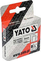 Скоби до степлера YATO : h= 8 мм, b= 10.6 мм, t= 1.2 мм, уп. 1000 шт. [50/200] YT-7023