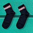 Шкарпетки з приколами marvell чорні Rock n socks, фото 2