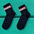 Шкарпетки з приколами marvell чорні Rock n socks, фото 3