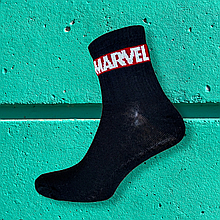 Шкарпетки з принтом marvell чорні