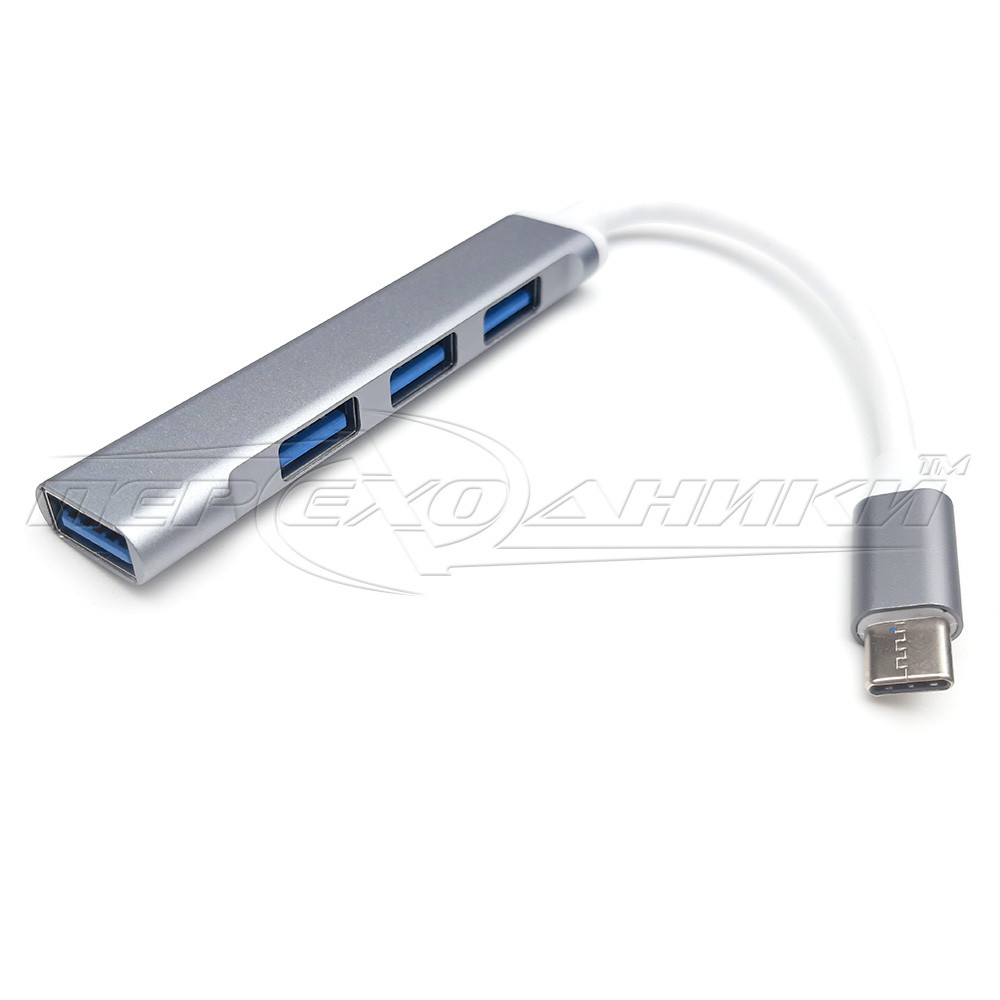 HUB міні Type-C to 4-Port - USB 3.0+3*USB 2.0(преміум)