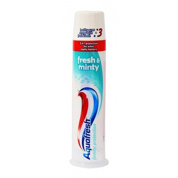 Зубна паста з дозатором М'ятна Свіжість  Aquafresh Fresh & minty 100 мл