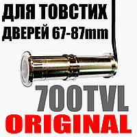 Камера відеовічко для дверей Boavision K-801, CCTV, 700 TVL, 0.5 Лк, кут 110°, для товстих дверей 67-87 мм