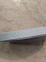 Стрічка репсова в білий горох №01/01 білий завширшки 0,9 см