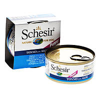 Schesir (Шезир) ТУНЕЦ С АЛОЭ (Tuna Aloe Puppy) консервы для щенков, банка 150гр.