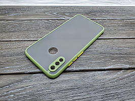 Матовий чохол бампер для Huawei P Smart Plus хакі протиударний захист камери