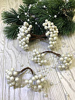 Ягода для декору біла, перламутрова (40 шт.), фото 7