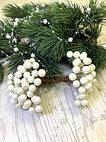 Ягода для декору біла, перламутрова (40 шт.), фото 6