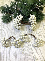 Ягода для декору біла, перламутрова (40 шт.), фото 8