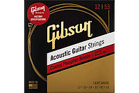 Струны для акустических гитар Gibson SAG-CPB12 Coated Phosphor Bronze Acoustic Guitar Strings 12-53 Light