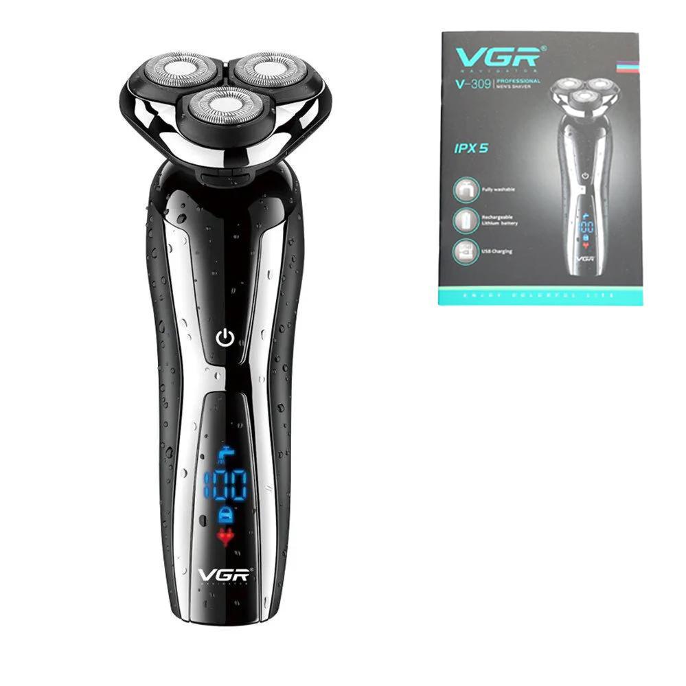 Электробритва для Мужчин Беспроводная VGR V-309 Роторная Мужская Бритва ...