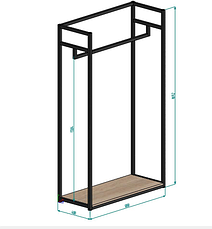 Стійка для одягу підлогова ЛОФТ 0005, фото 2