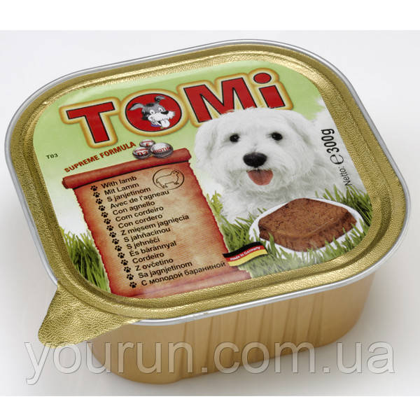 TOMi ЯГНЯ (lamb) консерви корм для собак, паштет 300гр.