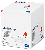 Салфетка с  нетканного материала з надрезом Medicomp® drain 10см x 10см 25х2шт