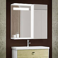 Шкафчик-зеркало с подсветкой 5 Вт для ванной комнаты 600х700 влагостойкая