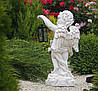 Садова Паркова фігура Ангел з ліхтарем + LED 81х38х26 см колір Крем, фото 5