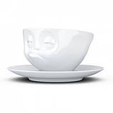 Порцелянова чашка з блюдцем для кави "Тормоз" (200 мл), фото 2