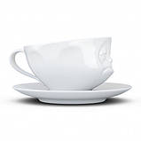 Порцелянова чашка з блюдцем для кави "Тормоз" (200 мл), фото 6