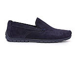 Замшеві мокасини на резинці сині чоловіче взуття великих розмірів Rosso Avangard Moccarez Blu Vel BS, фото 2