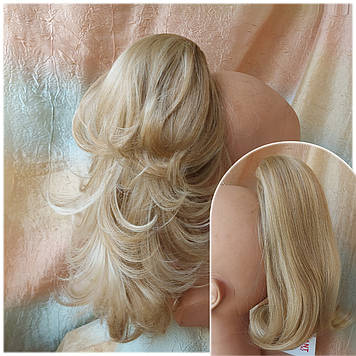 Хвіст шиньон двухсторонній на крабі пшеничний блонд Т95-24Н613