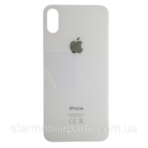 Задня кришка для iPhone X біла, big hole