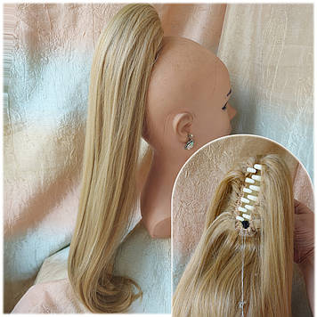 Хвіст шиньон прямий на крабі пшеничний ELEGANT Т4050- 24В